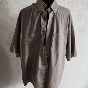 Van Heusen Men's Casual Beige Button-Down Shirt